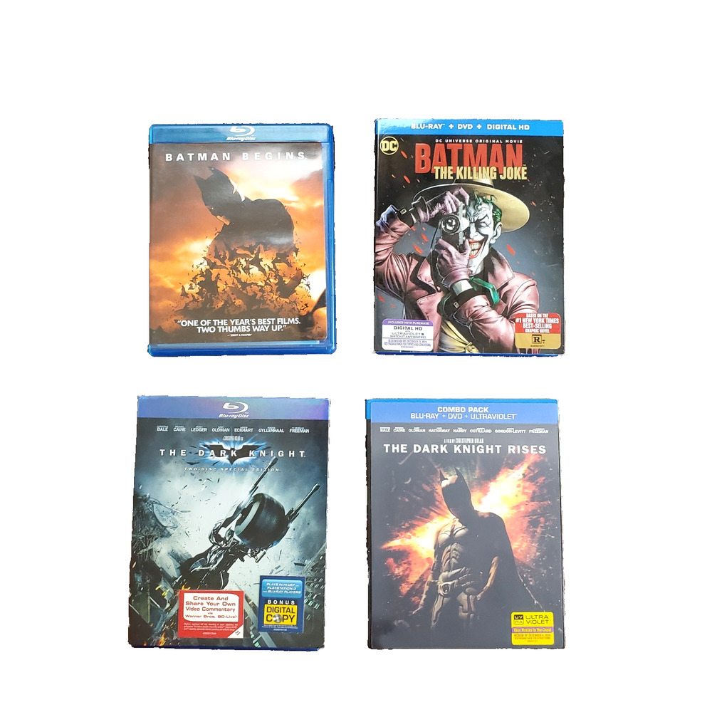 The Dark Knight Trilogy: Batman Blu-Ray Lot X4 Collection The Killing Joke Movie